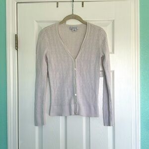 Button up white cardigan